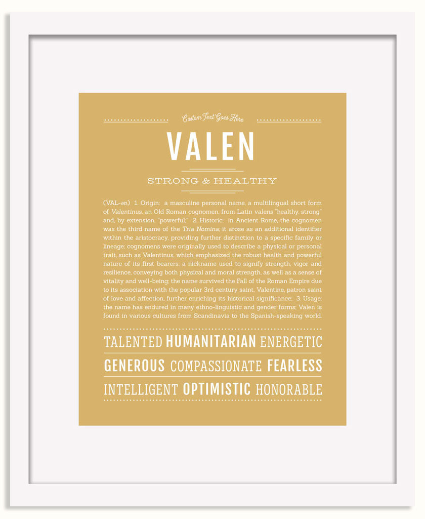 Frame Options | Matte Gold | White Frame, Matted