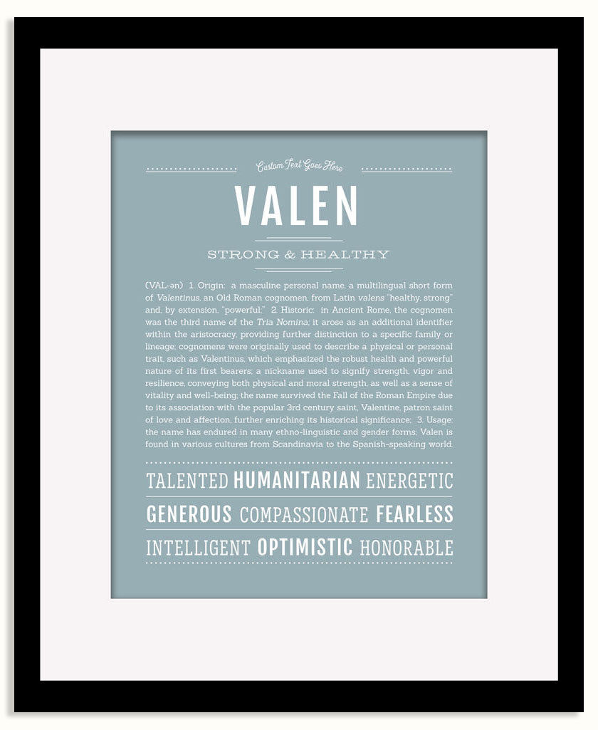 Frame Options | Powder Blue | Black Frame, Matted