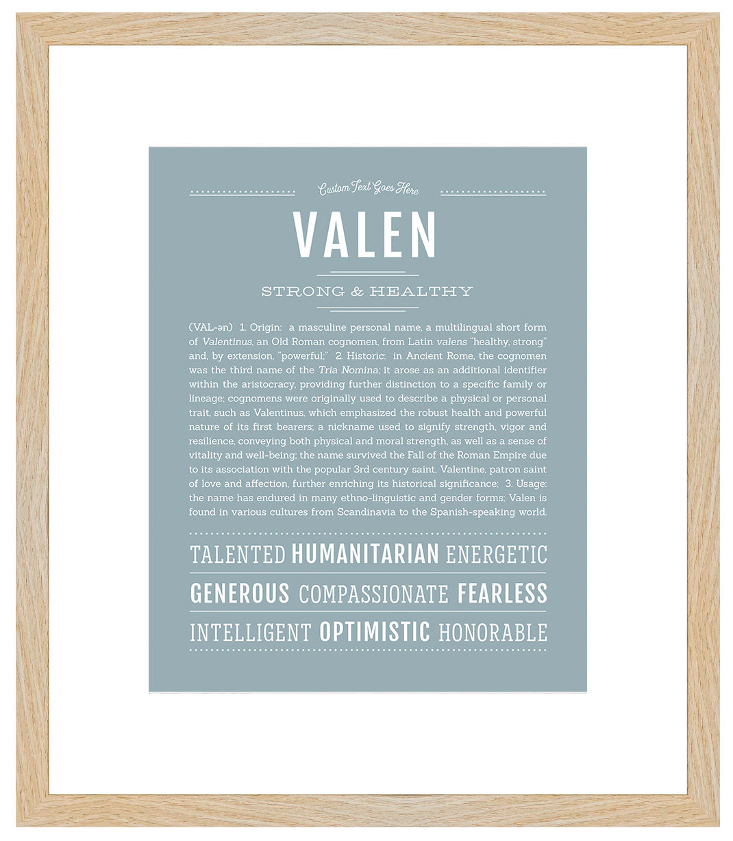 Frame Options | Powder Blue | Maple Frame, Matted