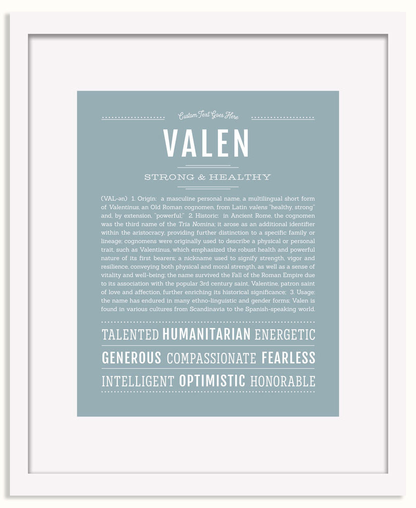 Frame Options | Powder Blue | White Frame, Matted