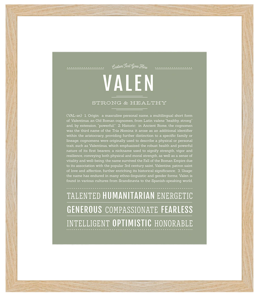 Frame Options | Sage | Maple Frame, Matted