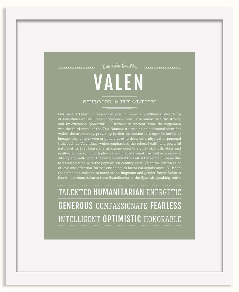Frame Options | Sage | White Frame, Matted