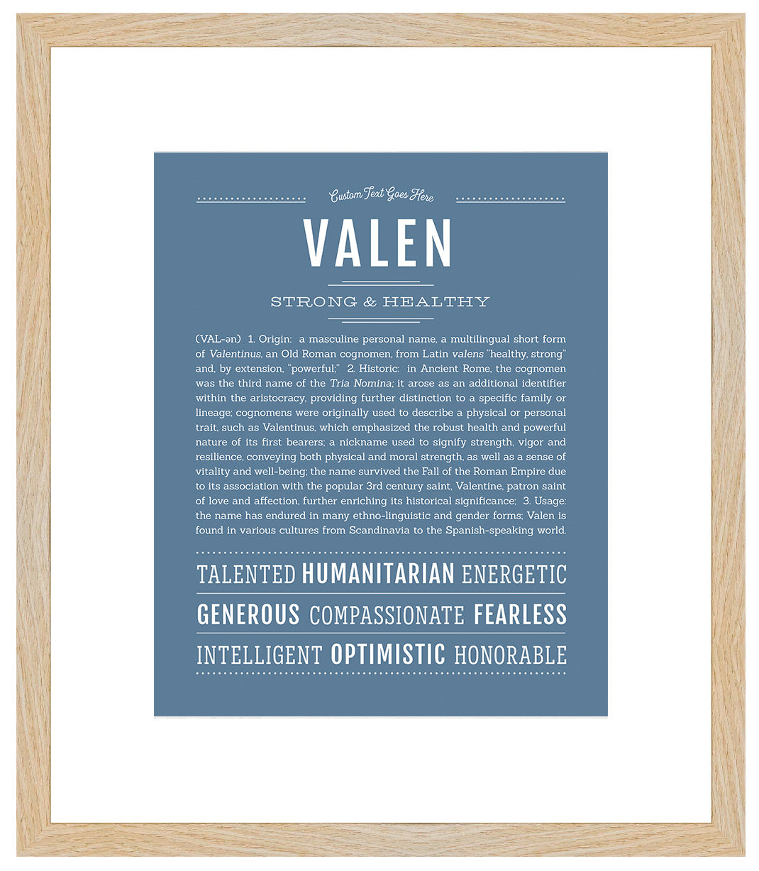 Frame Options | Steele Blue | Maple Frame, Matted