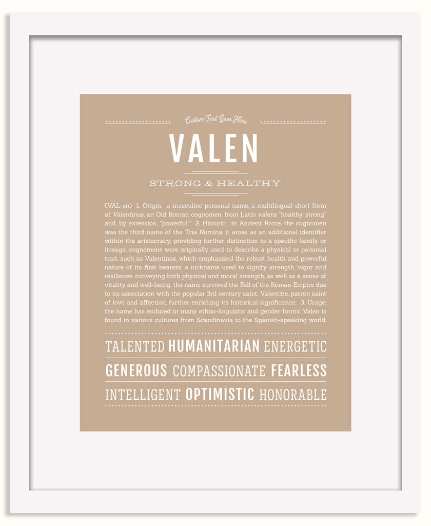 Frame Options | Tan | White Frame, Matted