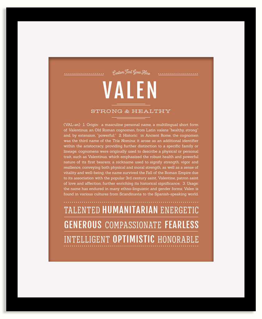 Frame Options | Terra Cotta | Black Frame, Matted