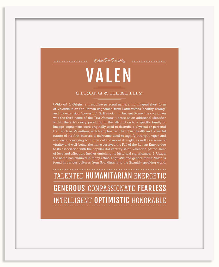 Frame Options | Terra Cotta | White Frame, Matted