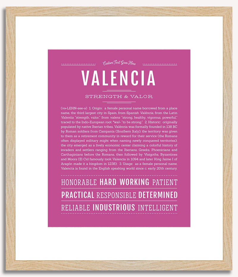 Valencia | Name Art Print