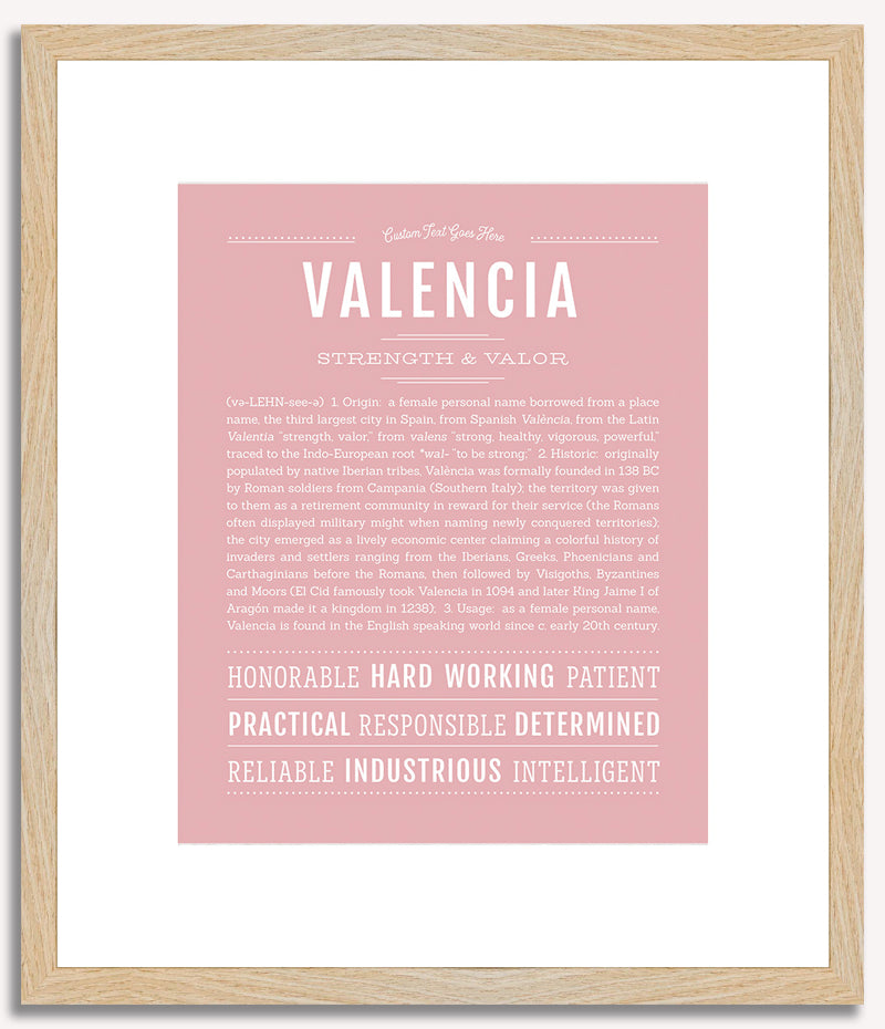 Valencia | Name Art Print