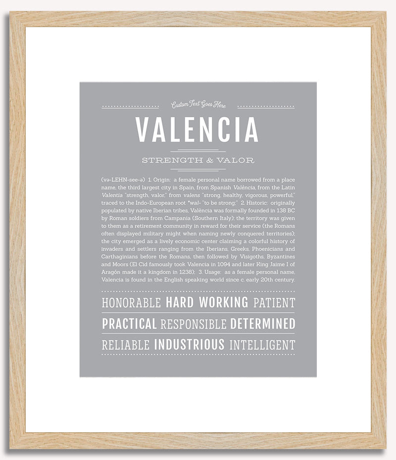 Valencia | Name Art Print