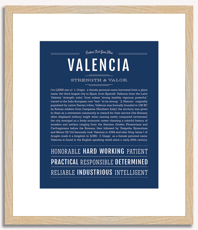 Valencia | Name Art Print