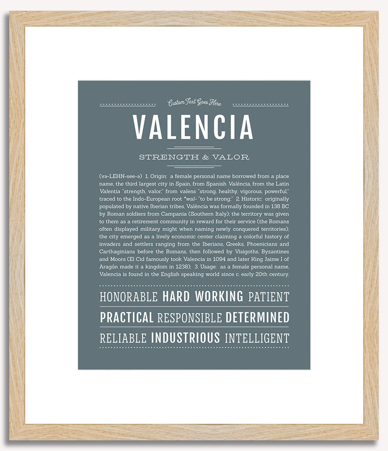 Valencia | Name Art Print