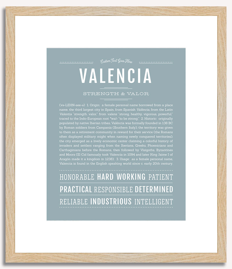 Valencia | Name Art Print