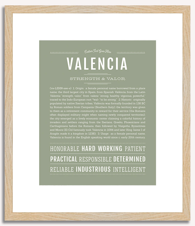 Valencia | Name Art Print