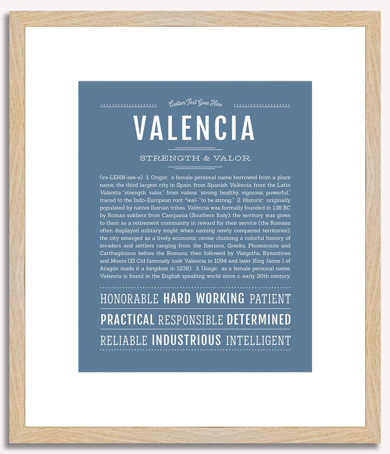 Valencia | Name Art Print