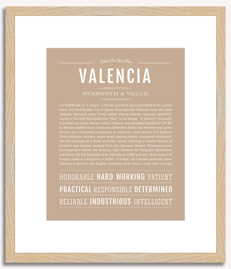 Valencia | Name Art Print