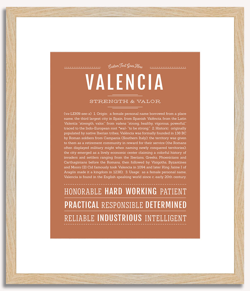 Valencia | Name Art Print