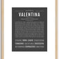 Valentina | Name Art Print