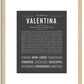 Valentina | Name Art Print