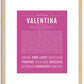 Valentina | Name Art Print