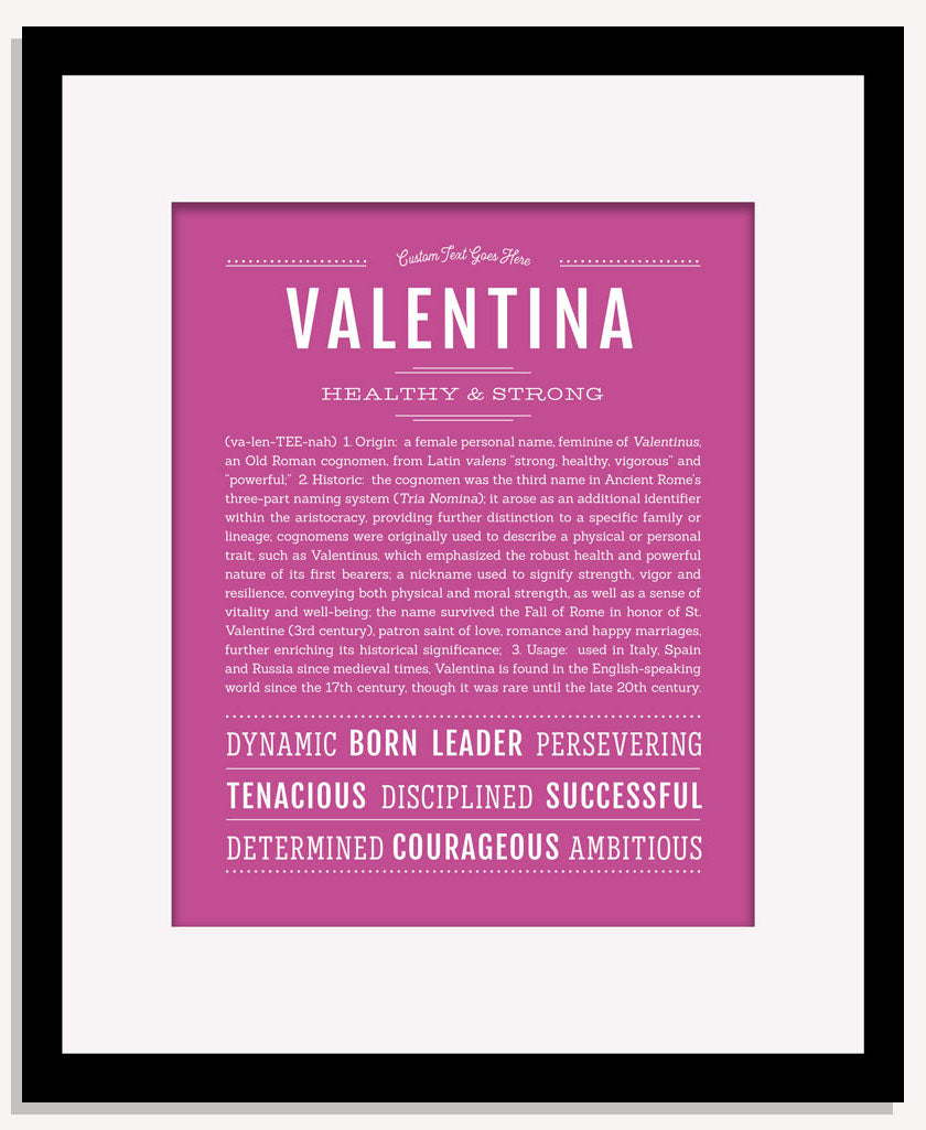 Frame Options | Dark Pink | Maple Frame, Matted