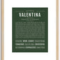 Valentina | Name Art Print