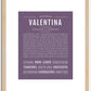 Valentina | Name Art Print