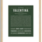 Valentina | Name Art Print