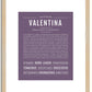 Valentina | Name Art Print