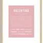 Valentina | Name Art Print