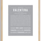 Valentina | Name Art Print