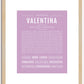 Valentina | Name Art Print