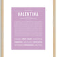 Valentina | Name Art Print