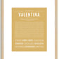 Valentina | Name Art Print