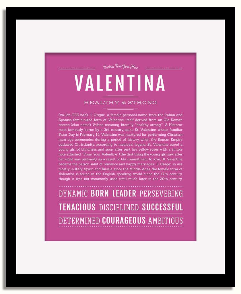 Frame Options | Dark Pink | Black Frame, Matted