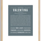 Valentina | Name Art Print