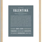 Valentina | Name Art Print