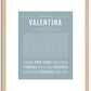 Valentina | Name Art Print