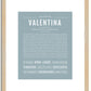 Valentina | Name Art Print