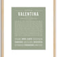 Valentina | Name Art Print