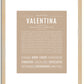 Valentina | Name Art Print