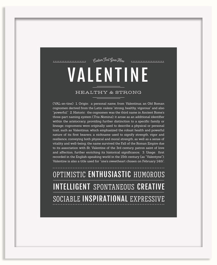 Frame Options | Charcoal Gray | White Frame, Matted