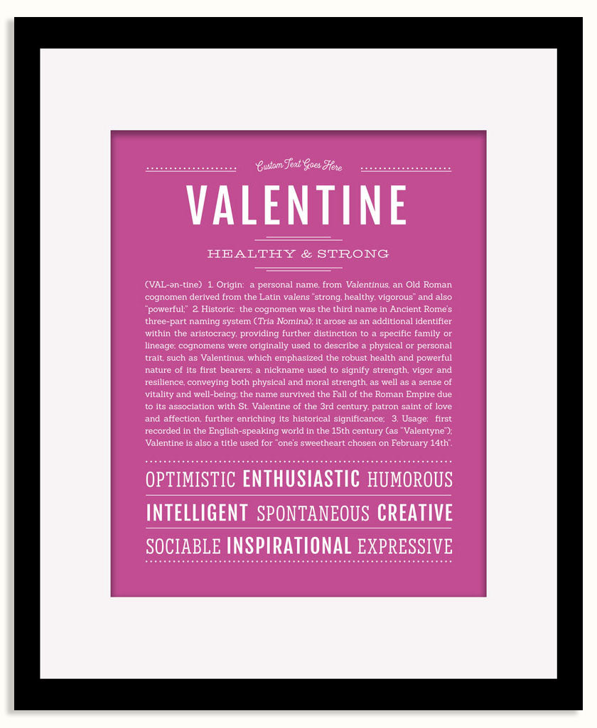 Frame Options | Dark Pink | Black Frame, Matted