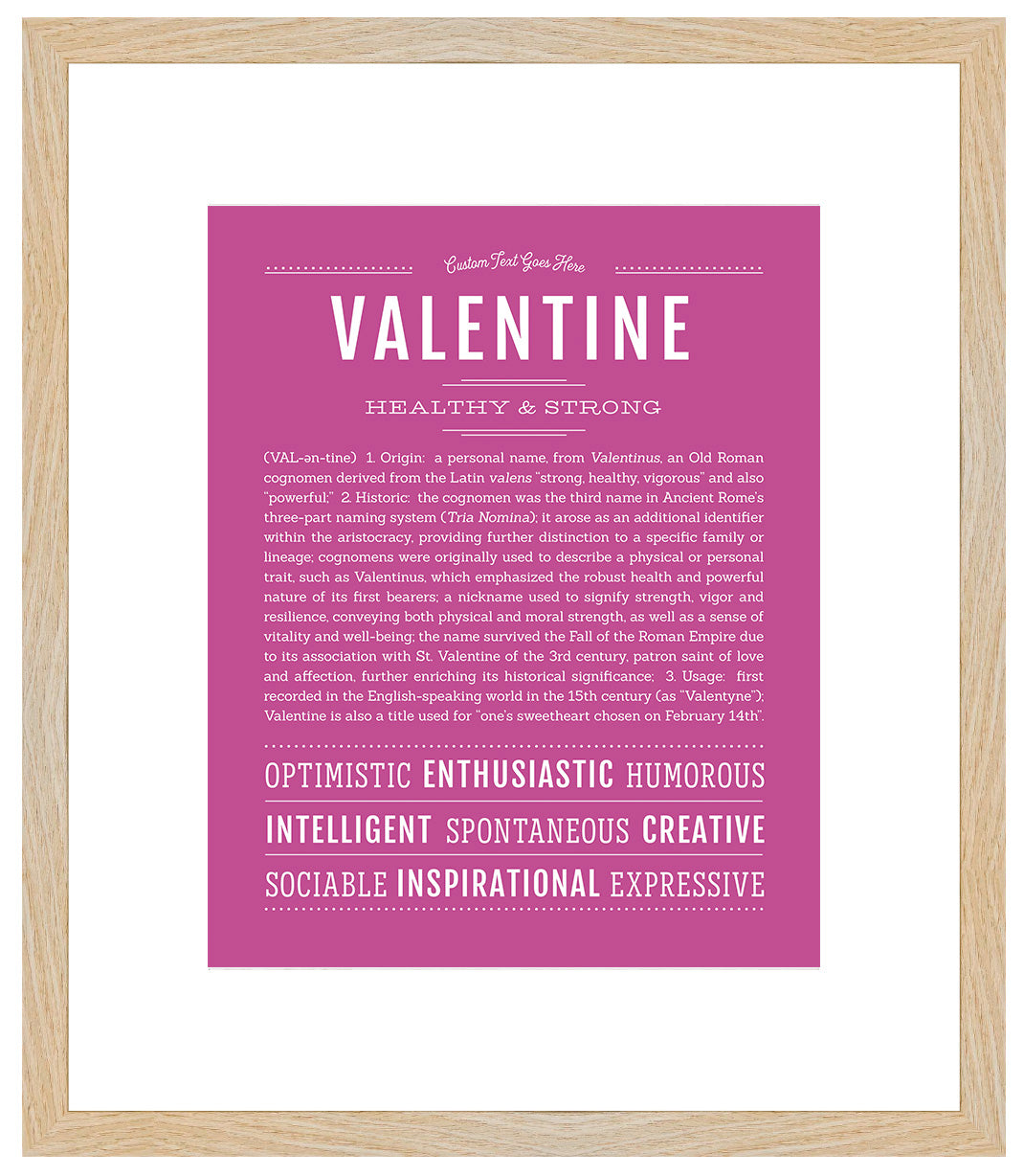 Frame Options | Dark Pink | Maple Frame, Matted