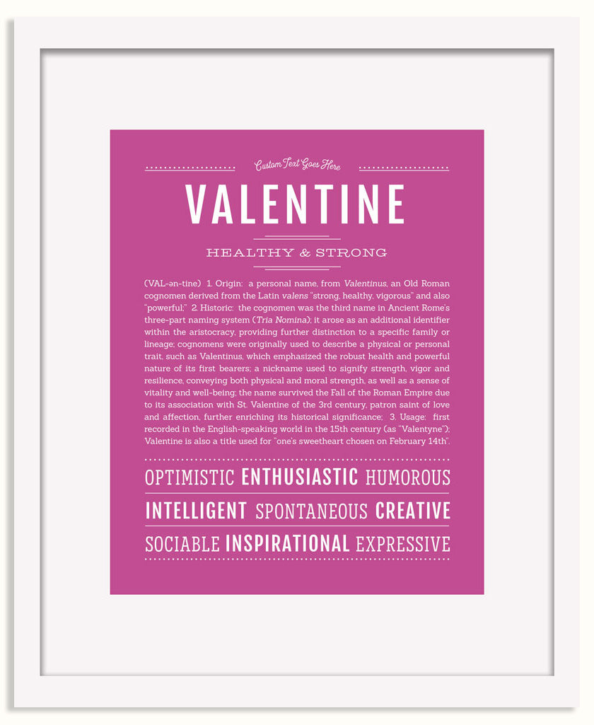 Frame Options | Dark Pink | White Frame, Matted