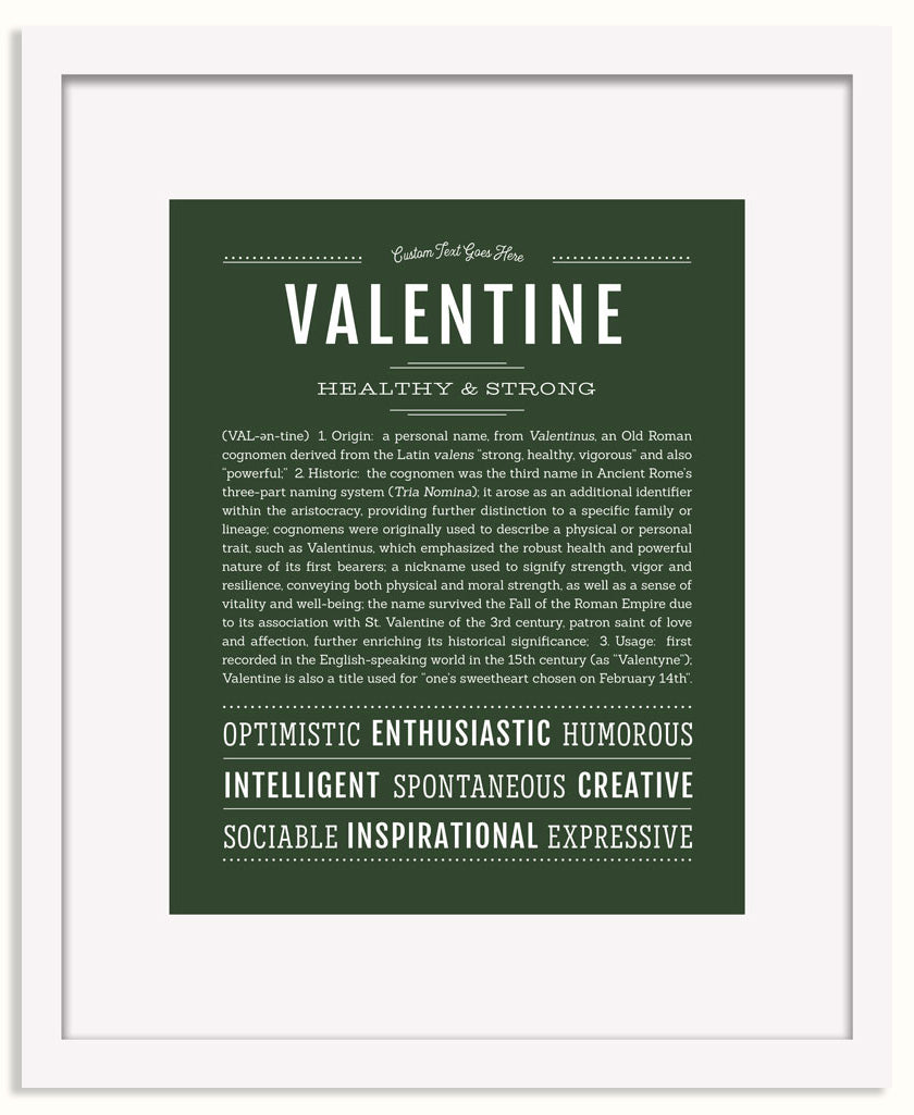 Frame Options | Deep Forest | White Frame, Matted