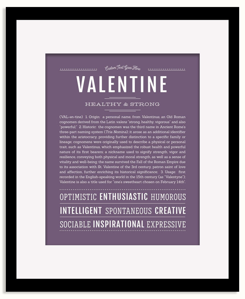 Frame Options | Deep Purple | Black Frame, Matted