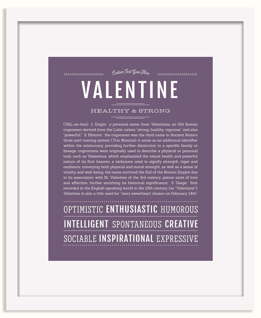 Frame Options | Deep Purple | White Frame, Matted