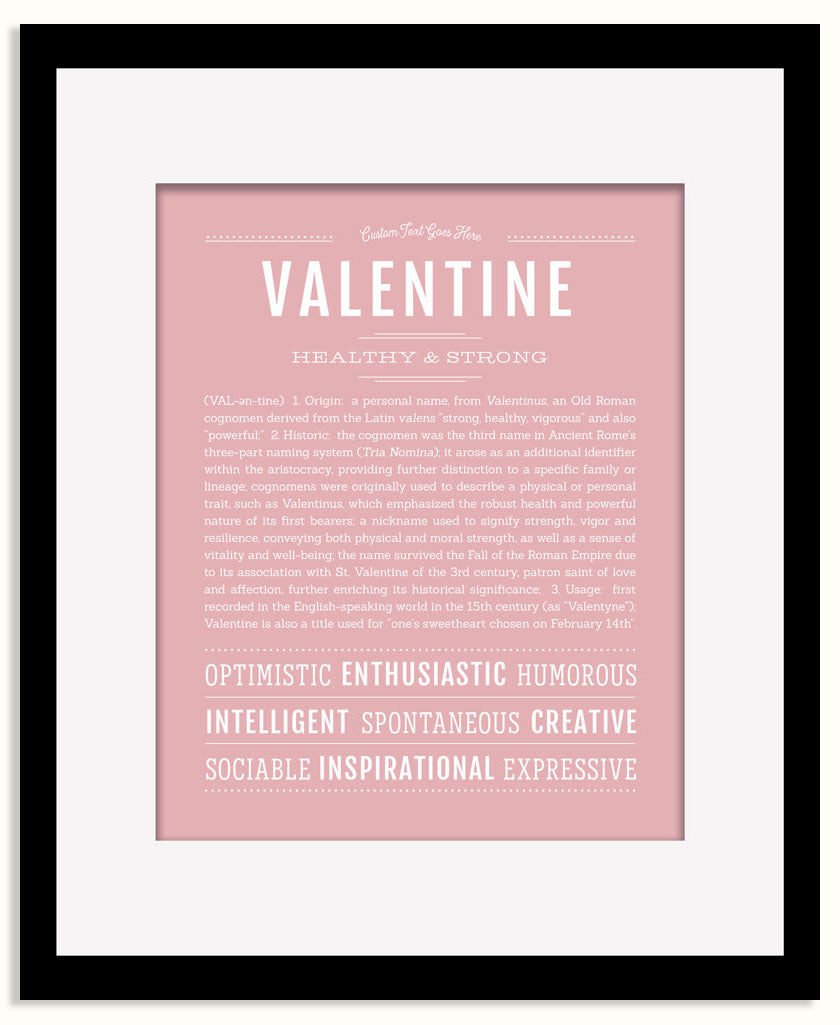 Frame Options | Dusty Rose | Black Frame, Matted
