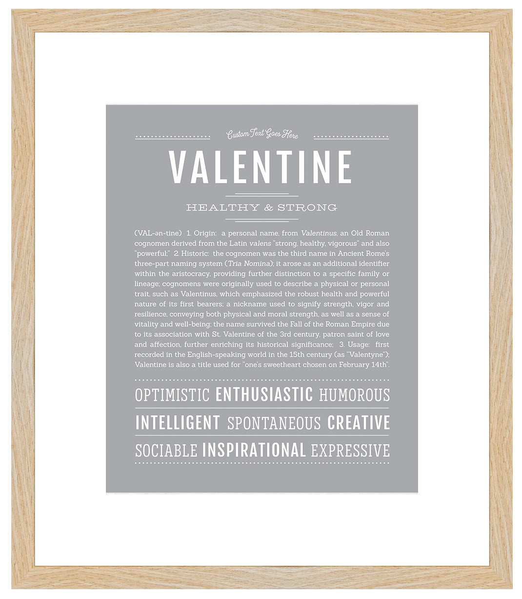 Frame Options | Light Gray | Maple Frame, Matted