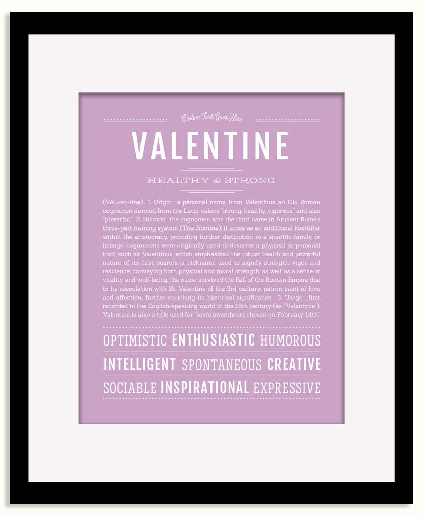 Frame Options | Lilac | Black Frame, Matted